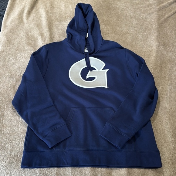 Fanatics NWT Georgetown Navy Hoodie with Light Gray Lettering - Picture 11 of 12